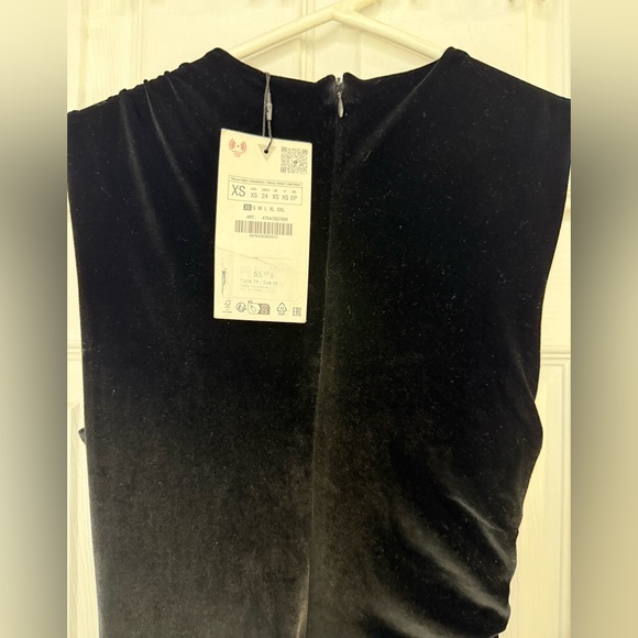 Zara Black Velvet Maxi Dress - Picture 3 of 6